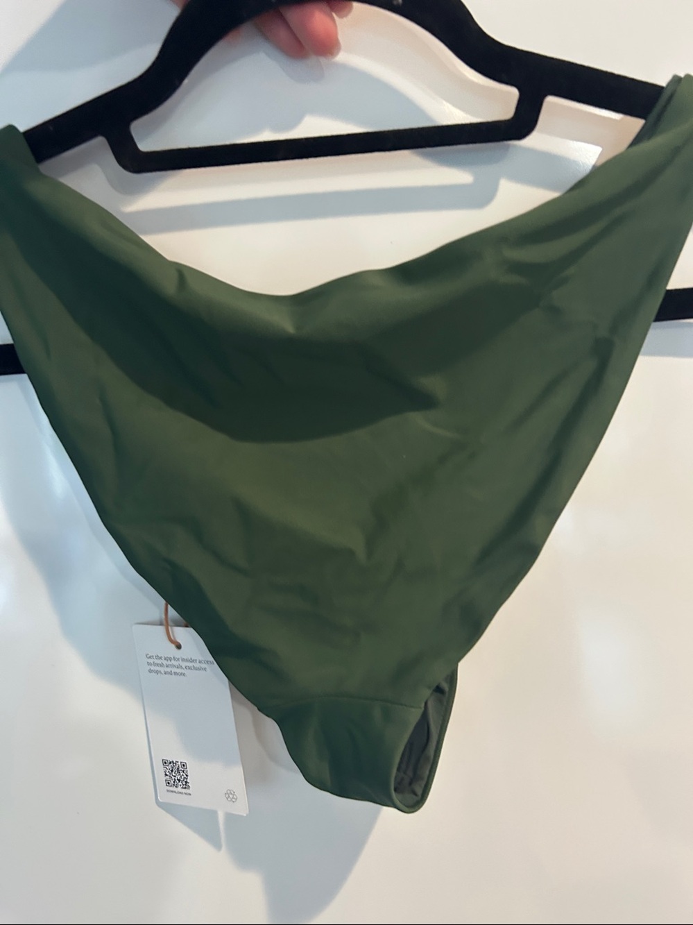 Quince Olive Green High-Cut Bikini Bottom - Picture 3 of 3